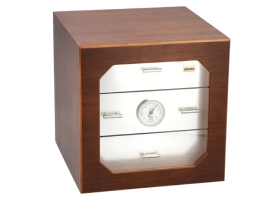 Хьюмидор Adorini Chianti medium - Walnut/Alu Deluxe на 100 сигар, серебристый 11641