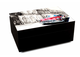 Хьюмидор Gentili Havana на 50 сигар, Черный лак SV50-Havana-Car
