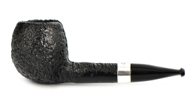 Курительная трубка Peterson Junior SandBlast - Silver Mounted Short Apple, без фильтра