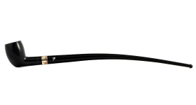 Курительная трубка Peterson Churchwarden - Ebony Belgique Silver, без фильтра