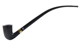 Курительная трубка Peterson Churchwarden - Ebony D16 Silver, без фильтра