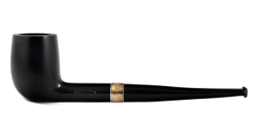 Курительная трубка Peterson Junior Ebony - Straight Billiard - Silver Mounted, без фильтра