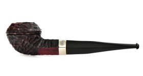 Курительная трубка Peterson Junior Rustic - Nickel Mounted Straight Buldog, без фильтра
