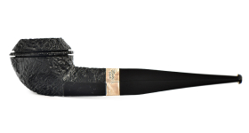 Курительная трубка Peterson Junior SandBlast - Silver Mounted Straight Buldog, без фильтра