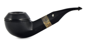 Курительная трубка Peterson Sherlock Holmes - Ebony - Squire P-Lip, без фильтра