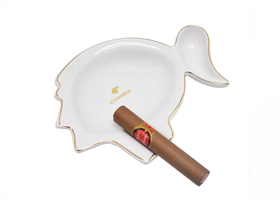 Пепельница фарфоровая Cohiba Белая на 1 сигару