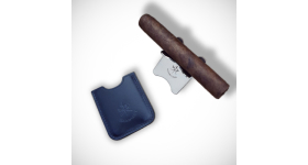 Подставка под сигару Petrol Blue Leather Cigar Stand (Синяя)