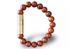Пробойник-браслет для сигар Brass, Red Jasper