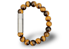 Пробойник-браслет для сигар Stainless steel 316L, Tiger Eye 10 мм.