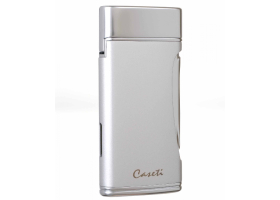 Зажигалка Caseti сигарная турбо (двойное пламя), серебристая CA583-3