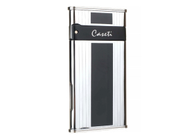 Зажигалка Caseti турбо, тонкая, серебристая CA418-3
