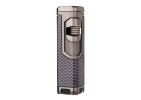 Зажигалка сигарная Honest, четверное пламя, карбон 751-Carbon