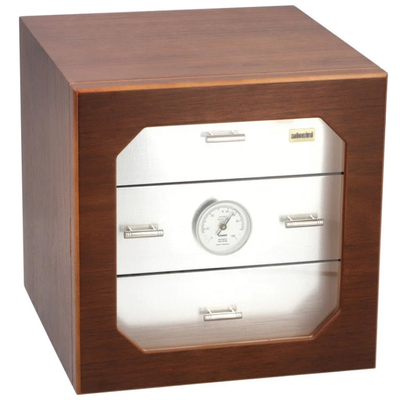 Хьюмидор Adorini Chianti medium - Walnut/Alu Deluxe на 100 сигар, серебристый 11641