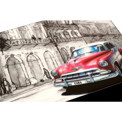 Хьюмидор Gentili Havana на 50 сигар, Черный лак SV50-Havana-Car