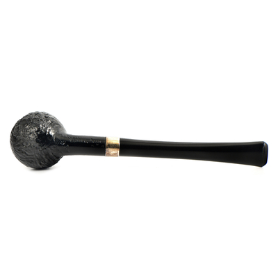 Курительная трубка Peterson Junior SandBlast - Silver Mounted Canted Apple, без фильтра