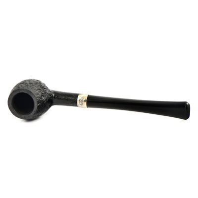 Курительная трубка Peterson Junior SandBlast - Silver Mounted Canted Apple, без фильтра