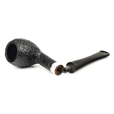 Курительная трубка Peterson Junior SandBlast - Silver Mounted Pear, без фильтра