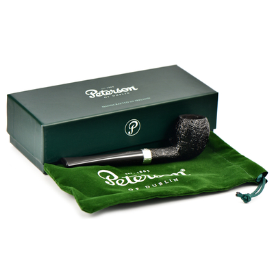 Курительная трубка Peterson Junior SandBlast - Silver Mounted Pear, без фильтра