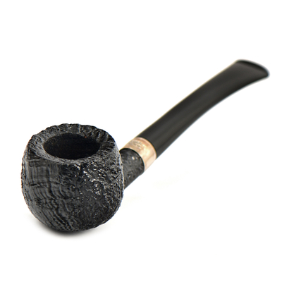 Курительная трубка Peterson Junior SandBlast - Silver Mounted Prince, без фильтра