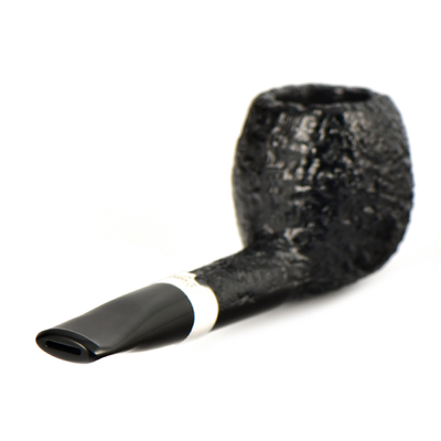 Курительная трубка Peterson Junior SandBlast - Silver Mounted Short Apple, без фильтра