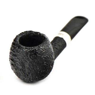 Курительная трубка Peterson Junior SandBlast - Silver Mounted Short Apple, без фильтра