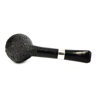 Курительная трубка Peterson Junior SandBlast - Silver Mounted Short Apple, без фильтра