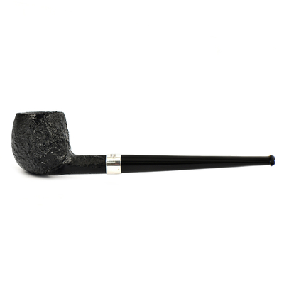 Курительная трубка Peterson Junior SandBlast - Silver Mounted Straight Apple, без фильтра
