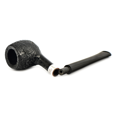 Курительная трубка Peterson Junior SandBlast - Silver Mounted Straight Apple, без фильтра