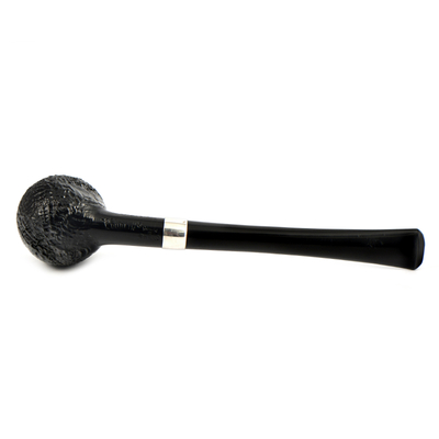 Курительная трубка Peterson Junior SandBlast - Silver Mounted Straight Apple, без фильтра