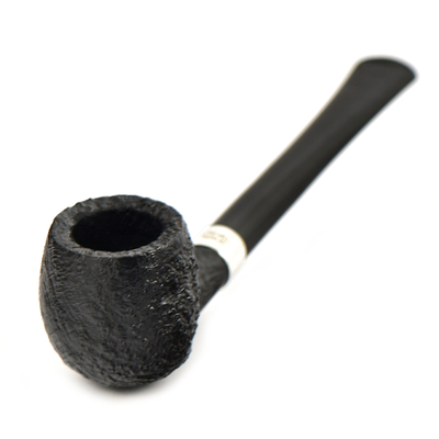 Курительная трубка Peterson Junior SandBlast - Silver Mounted Straight Apple, без фильтра