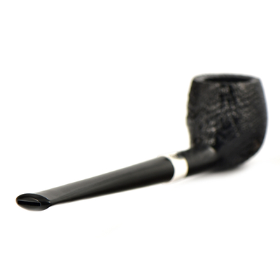 Курительная трубка Peterson Junior SandBlast - Silver Mounted Straight Apple, без фильтра