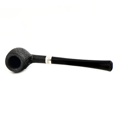 Курительная трубка Peterson Junior SandBlast - Silver Mounted Straight Apple, без фильтра