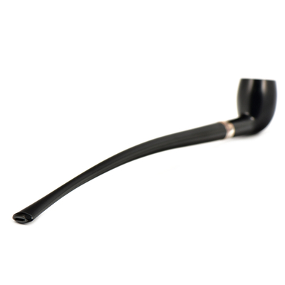 Курительная трубка Peterson Churchwarden - Ebony Belgique Silver, без фильтра