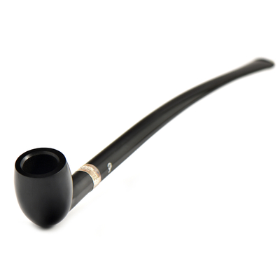 Курительная трубка Peterson Churchwarden - Ebony Belgique Silver, без фильтра