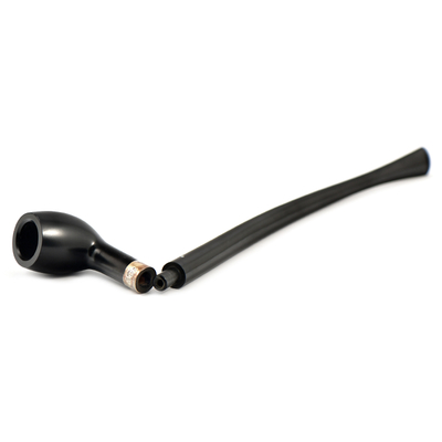 Курительная трубка Peterson Churchwarden - Ebony Belgique Silver, без фильтра