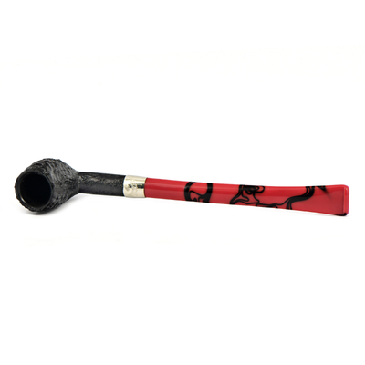 Курительная трубка Peterson Halloween 2024 Dracula SandBlast Bent Billiard, без фильтра