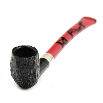 Курительная трубка Peterson Halloween 2024 Dracula SandBlast Bent Billiard, без фильтра