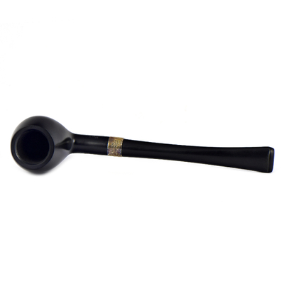 Курительная трубка Peterson Junior Ebony - Canted Apple - Silver Mounted, без фильтра