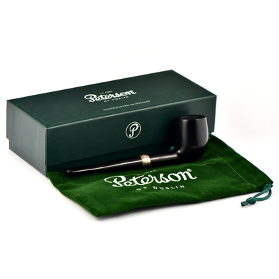 Курительная трубка Peterson Junior Ebony - Straight Billiard - Silver Mounted, без фильтра
