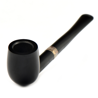Курительная трубка Peterson Junior Ebony - Straight Billiard - Silver Mounted, без фильтра