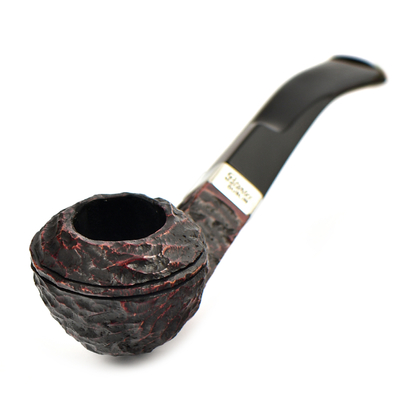 Курительная трубка Peterson Junior Rustic - Nickel Mounted Bent Buldog, без фильтра