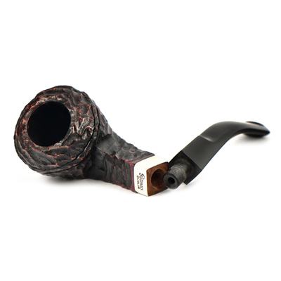 Курительная трубка Peterson Junior Rustic - Nickel Mounted Bent Buldog, без фильтра