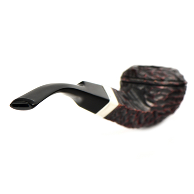 Курительная трубка Peterson Junior Rustic - Nickel Mounted Bent Buldog, без фильтра