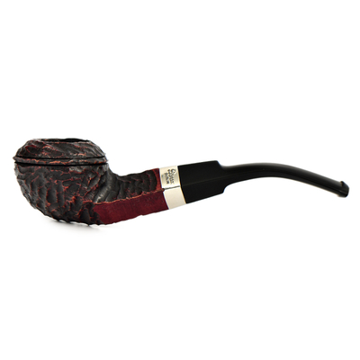 Курительная трубка Peterson Junior Rustic - Nickel Mounted Bent Buldog, без фильтра