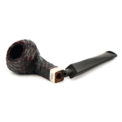 Курительная трубка Peterson Junior Rustic - Nickel Mounted Straight Buldog, без фильтра