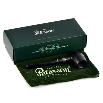 Курительная трубка Peterson Speciality Pipes - Barrel - Ebony Silver Mounted P-Lip, без фильтра