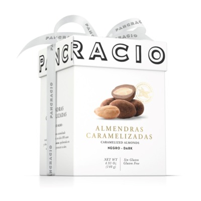 Конфеты Pancracio Luxury Box из цельного миндаля с молочным шоколадом и темным шоколадом, 140 гр.