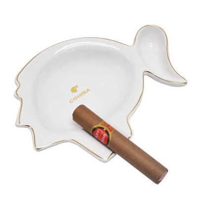 Пепельница фарфоровая Cohiba Белая на 1 сигару