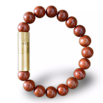 Пробойник-браслет для сигар Brass, Red Jasper