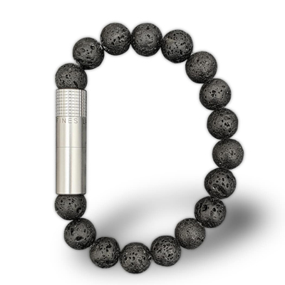 Пробойник-браслет для сигар Stainless steel 316L, Lava Stone